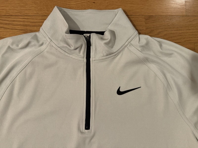 New S Nike Tour Dri-FIT ADV 1/2 Zip Long Sleeve Golf Top Light Bone FD5833-072 gallery