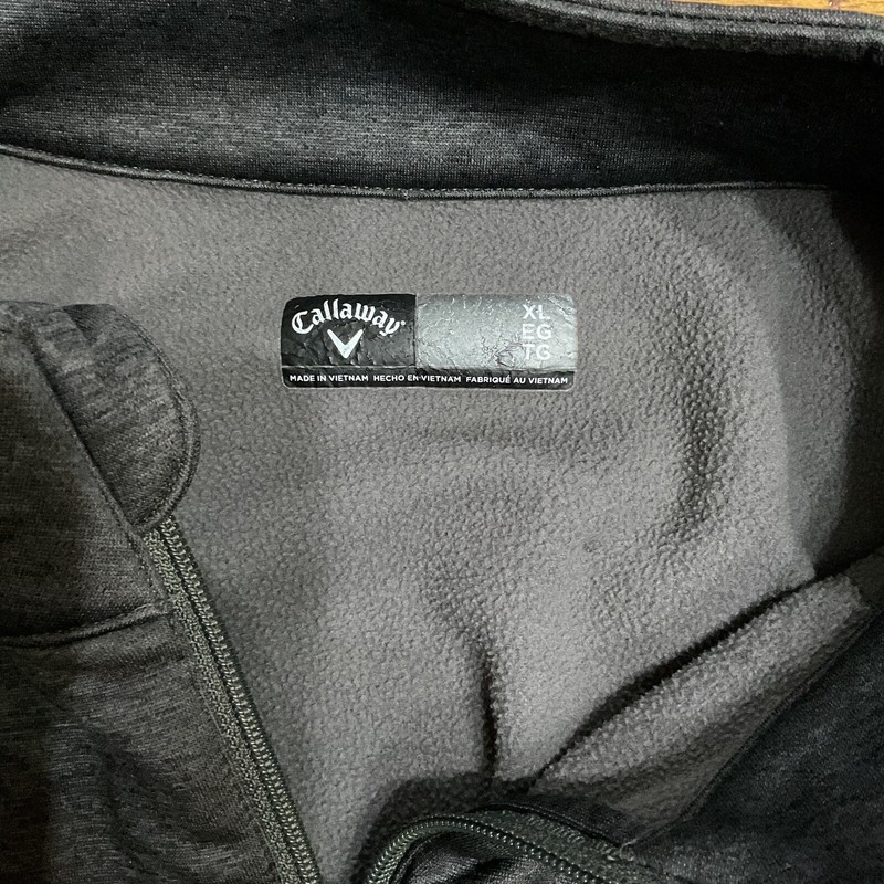 Callaway Golf Men's Collared 1/4 Quarter Zip Pullover Gray Sweatshirt Size XL gallery