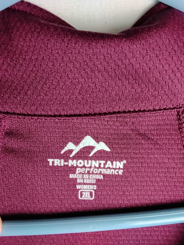 Tri-Mountain Performance Quarter Zip Maroon Burgundy 2XL Womans sweatshirt gallery