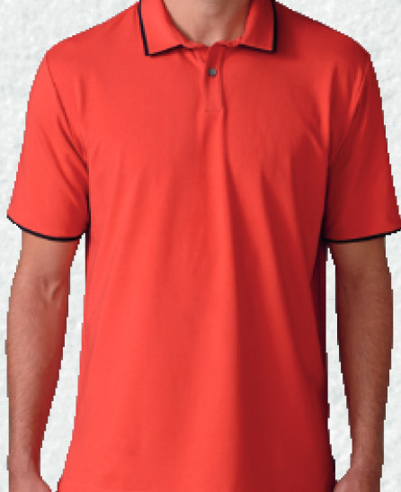 Ashworth Primatec Cotton Linen Piped Polo (M) AE4870 Flag Red gallery
