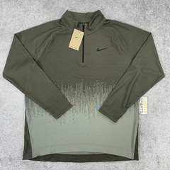 Nike Dri-FIT ADV Golf Pullover Mens Large Green 1/4 Zip Long Sleeve FD5833-325