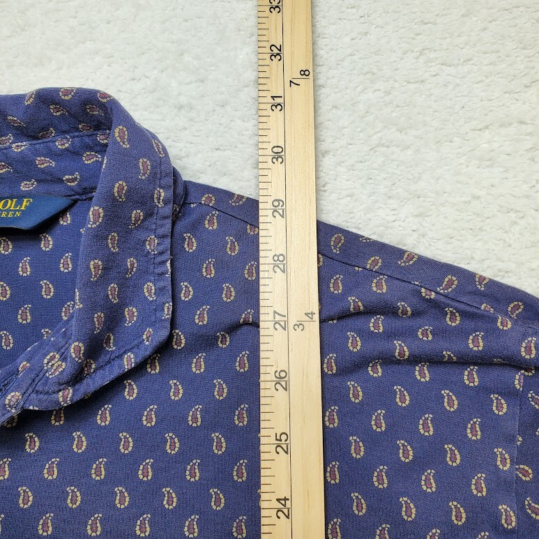 Ralph Lauren Wicking S/S Stretch Polo Shirt Men XL Blue Paisley Golf Super Soft gallery
