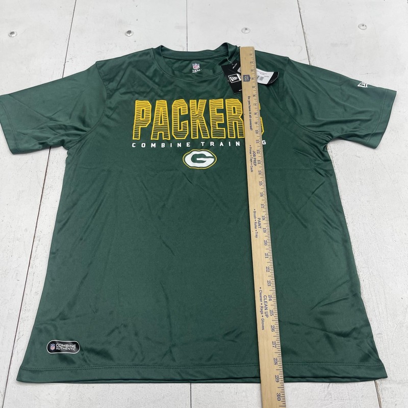 Green Bay Packers Shirt Mens Large Green NFL Football Combine Training New Era gallery