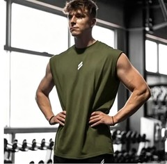Men’s sleeveless sports shirts, gym workouts, running, quick-drying bird’s e