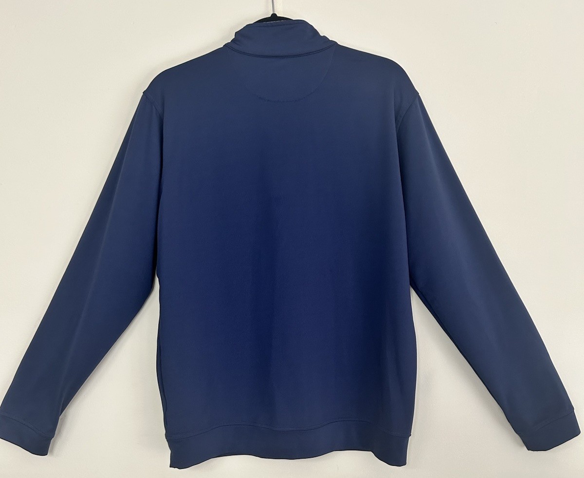 Magaschoni Men’s 1/4 Zip Performance Shirt Navy Blue Size Medium Golf Stretch gallery