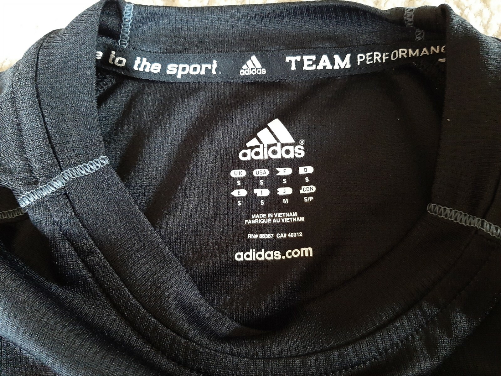 Adidas Team Performance True To The Sport Black Gray Shirt S Youth Short Sleeve gallery