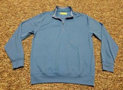 Donald Ross Performance 1/4 Zip Pullover Shirt Blue Pink Mens Medium