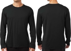 Mens TALL Moisture Wicking Long Sleeve Dri Fit Tee UPF 50+ Gym T-Shirt LT-4XLT