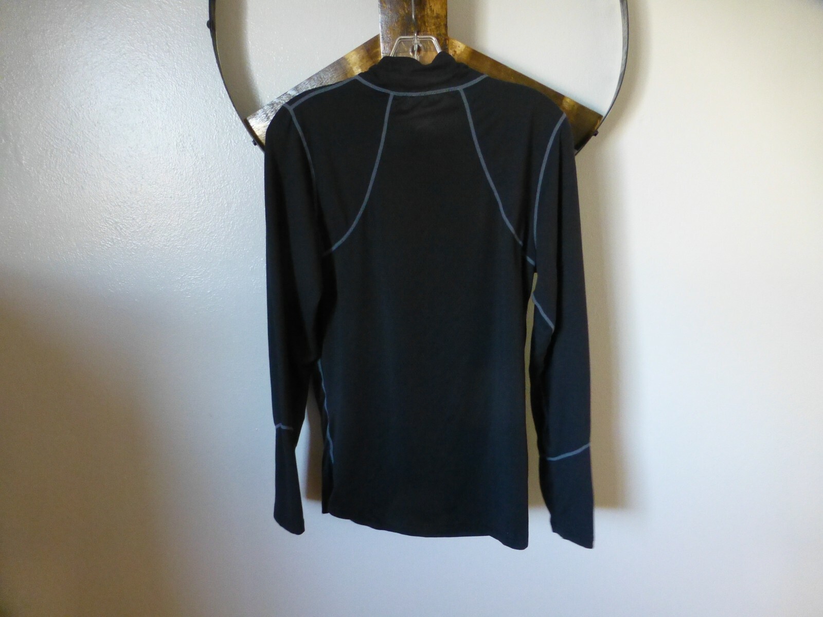 TERRAMAR Climasense 1/4 Zip Pullover Baselayer Shirt Black Men's S Thumbholes gallery