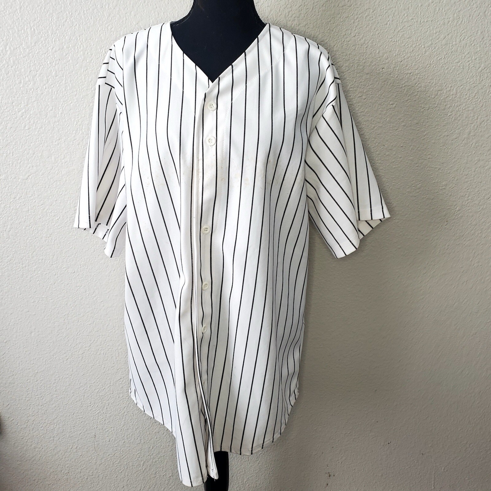 Teamwork Athletic Black And White Baseball Max Meyer Number 2 Button Up Size: XL gallery