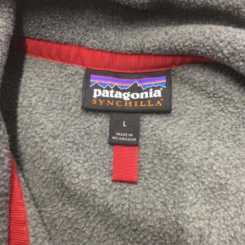 Patagonia Pullover Mens Large Gray Synchilla Snap-T Fleece Hiking Outdoor gallery