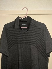 UNDER ARMOUR UA MICROTHREAD CROSS HATCH POLO GREY Sz Mens XL GOLF SHORT SLEEVE