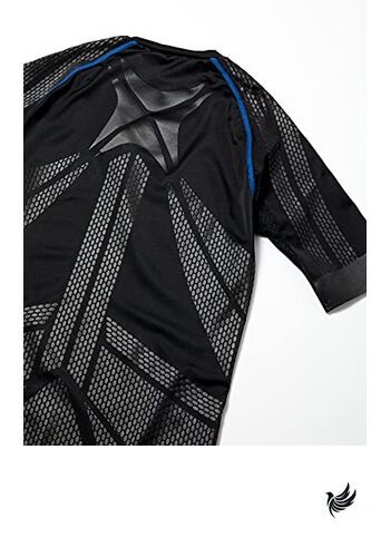 Mizuno Biogear BG7000T Training Short Sleeve K2MJ7A61 Men's Black/Blue Size S gallery