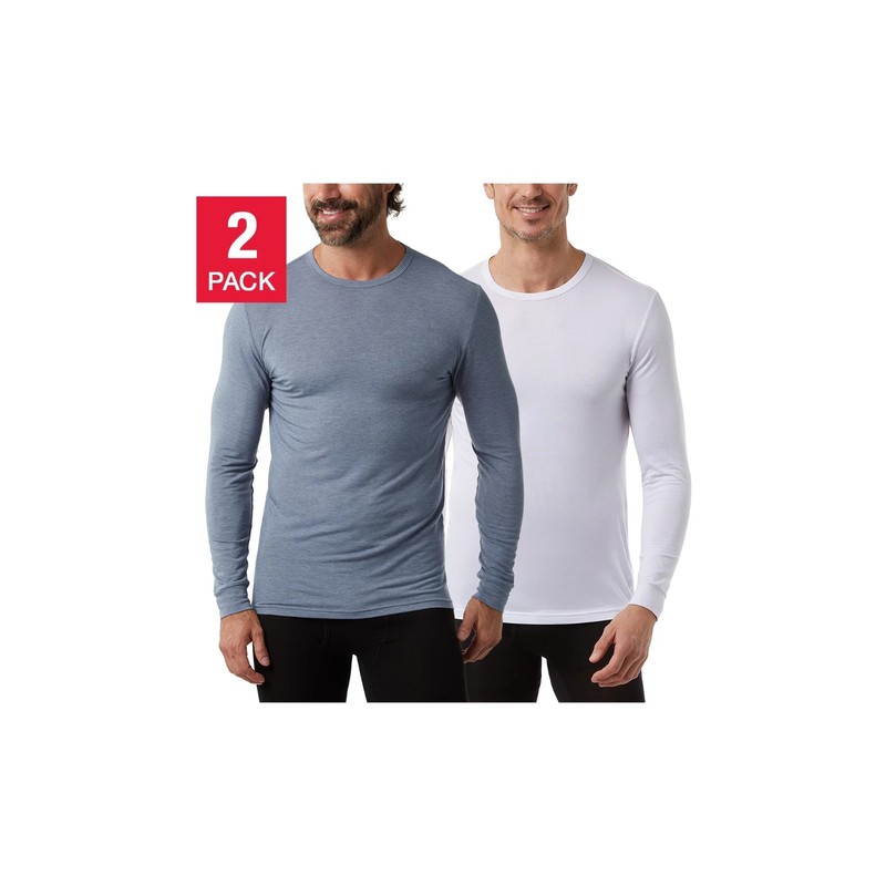 New 32 Degrees Men's Heat Tee, 2-pack Multi Sizes Choice Black or Multi Color gallery