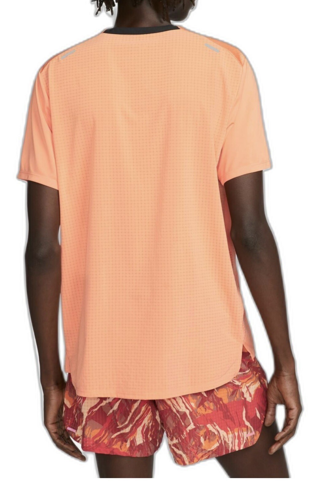 Nike Men's Sz S Dri-FIT Trail Rise Running Shirt Light Orange DM4646-871 gallery