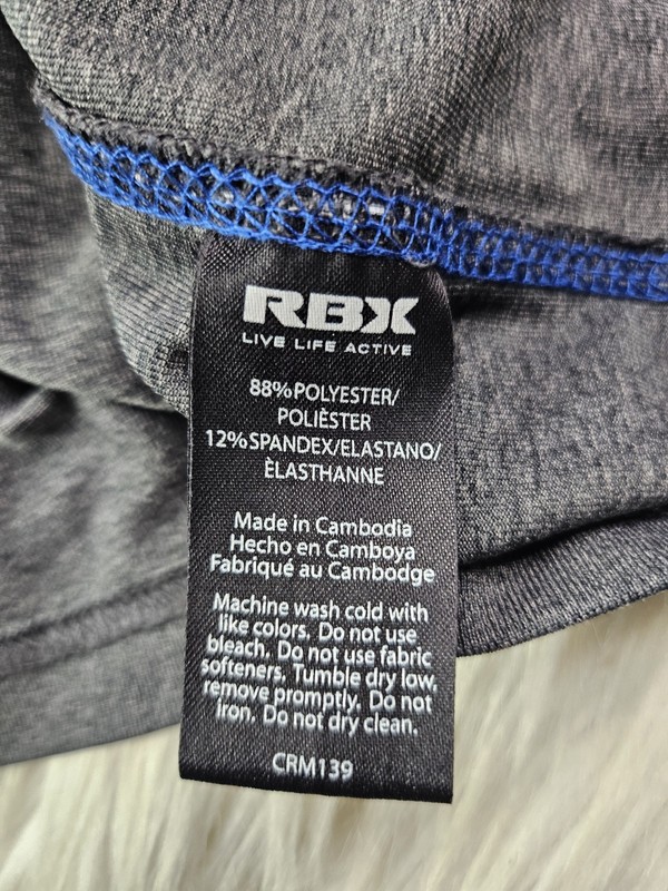 RBX mens X-Train Compression Long Sleeve Gray Activewear Shirt SZ(L) gallery