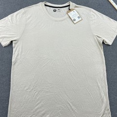 BNWT RWS 100% Merino Wool Mens Beige T-Shirt Tee Breathable Soft