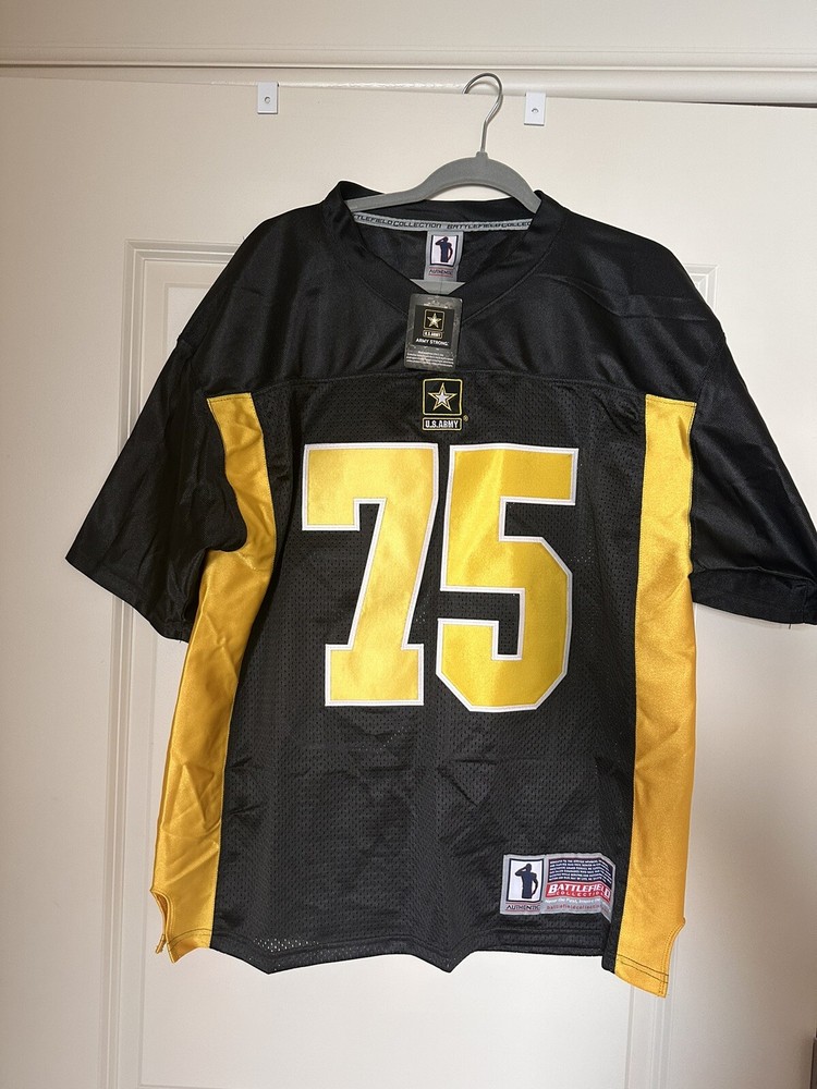 U.S. ARMY STRONG #75 (represents 1775 when U.S Army was est.) FOOTBALL JERSEY
