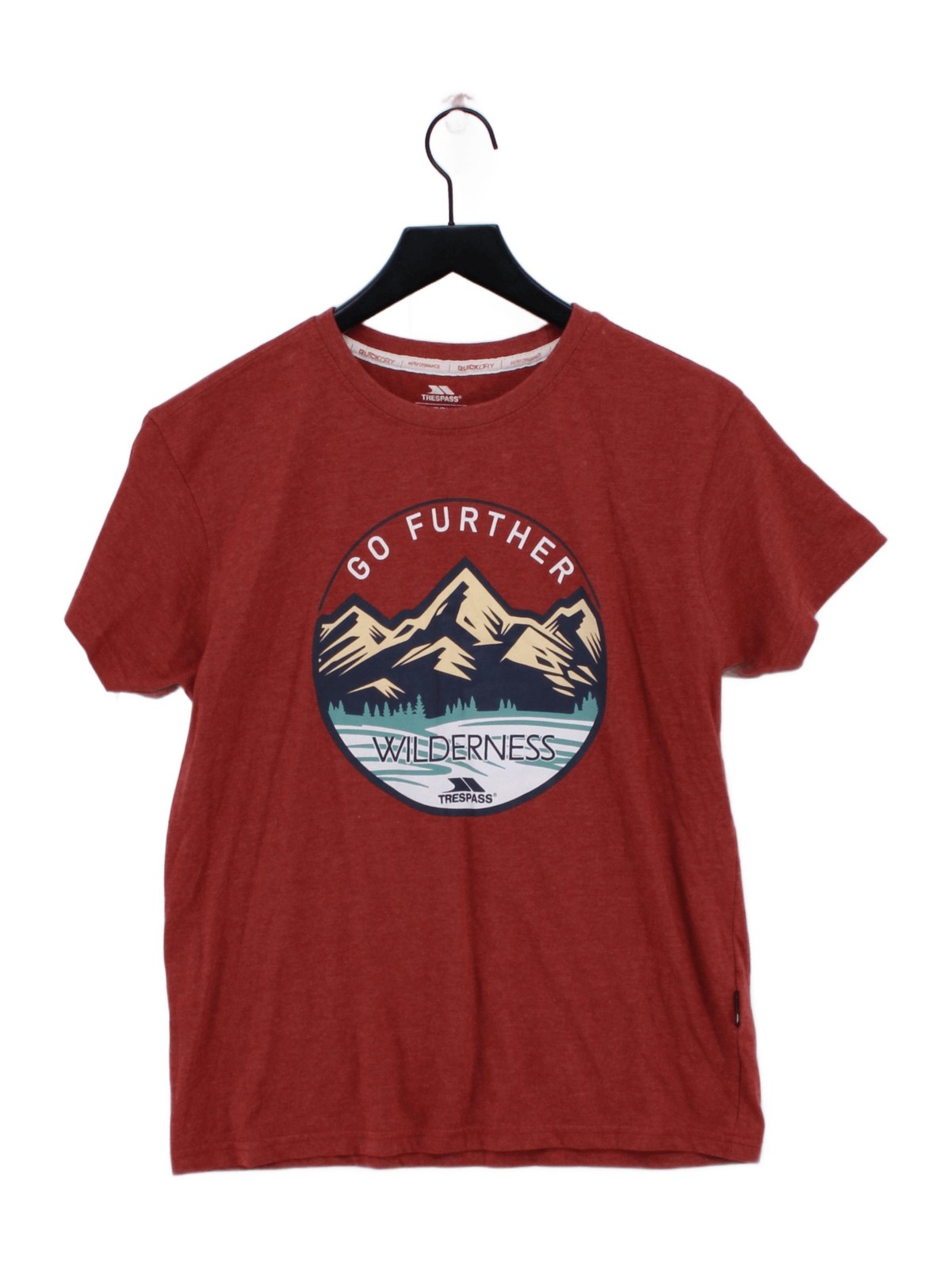 Trespass Men's T-Shirt S Red Graphic Cotton with Polyester Round Neck Basic gallery