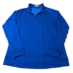 Men’s KJUS Keano Half Zip UPF50 Golf Performance Pullover Blue Size Large