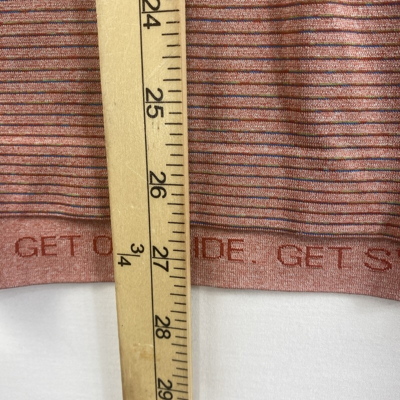 Lululemon Mens 5 Year Basic Tee Shirt Short Sleeve Micro Stripe Orange Sz Large gallery