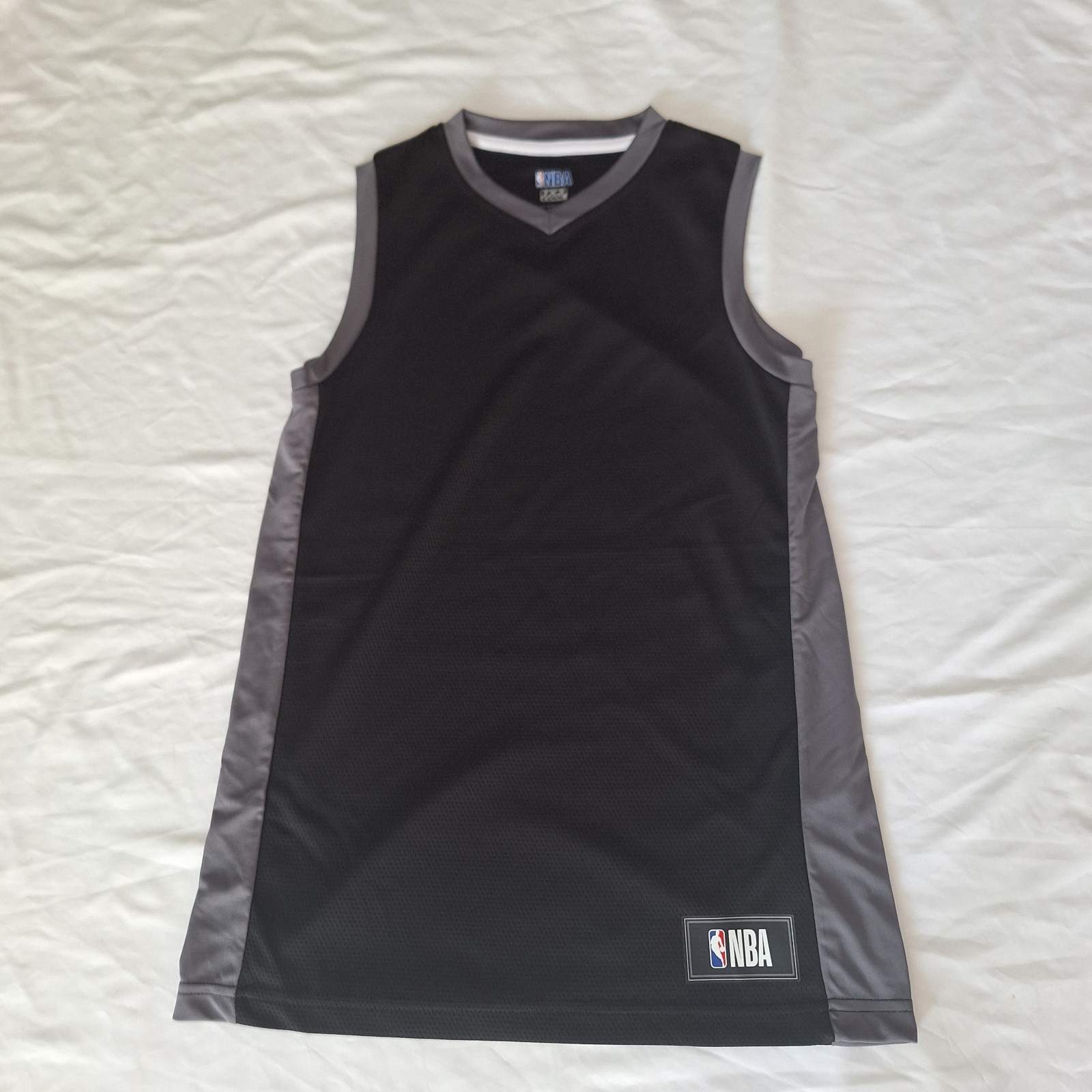 NBA Basketball Jersey Tank Top Blank Logo Men's Size L Black gallery