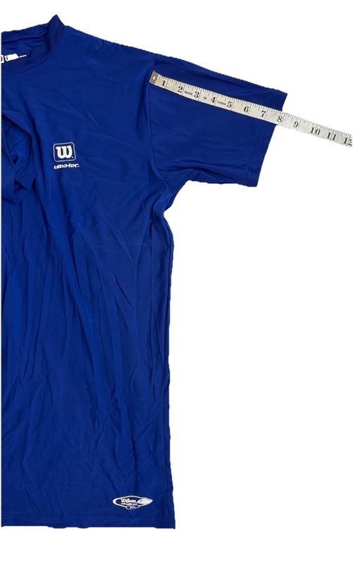 Wilson Ultra-Tec Short Sleeve Compression Shirt Royal Blue Mens Size XL gallery