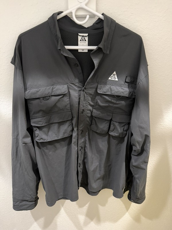 Nike ACG Orb Weaver Dri-FIT ADV UV Long Sleeve Shirt Beige/Black Men’s Sz L gallery