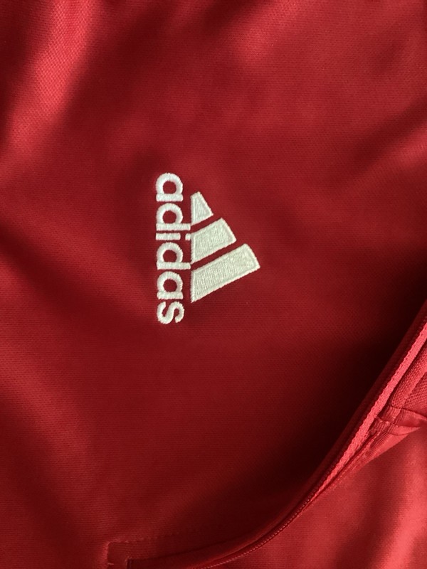 Adidas 2XX Pullover Zip Front Red, Black And White Stripes gallery