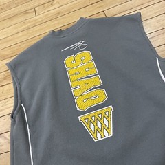 SHAQ Y2k Jersey Tank Top Men M MVP # 34 NBA Basketball Waffle Knit Pique Gray M