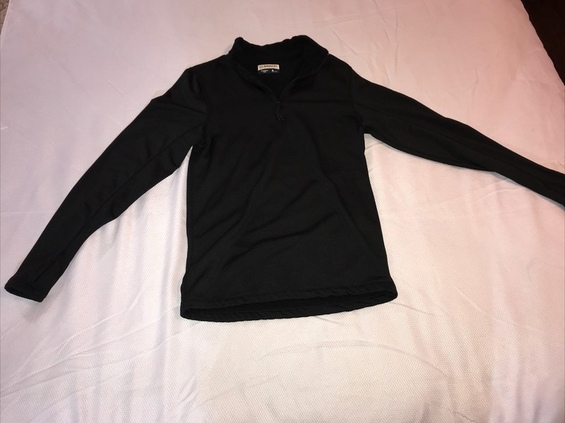 Magellan Outdoors Men's 1/4 Zip Black Pullover Active Top Shirt SZ Medium gallery