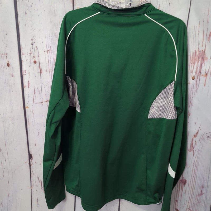 Holloway 1/4 Zip Pullover Green (Gray & White Accents) Men's Large EUC! [LF8] gallery