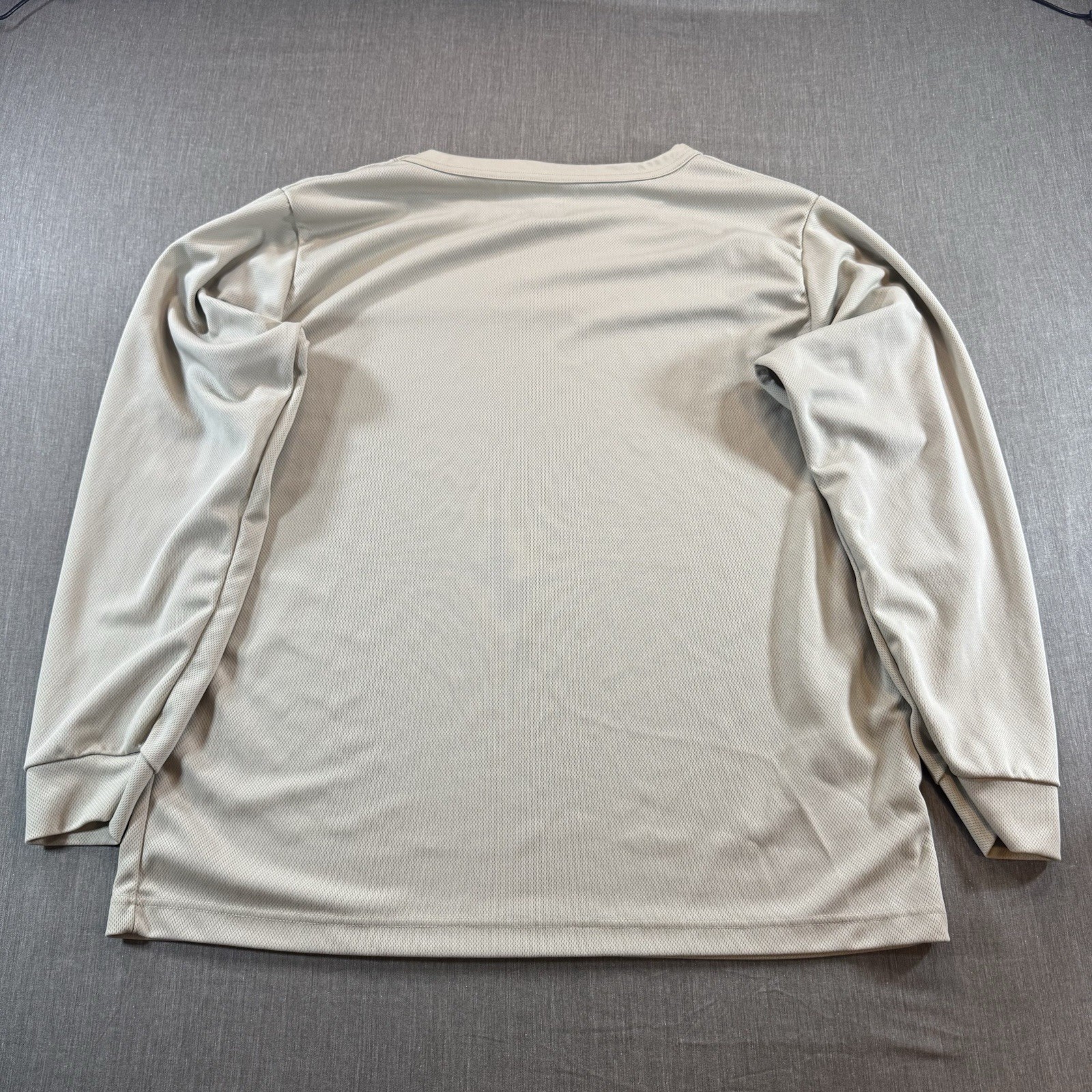 United Shirt Mens Extra Large Tan Polyester Raglan Long Sleeve Made USA Military gallery
