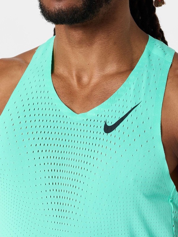 Nike AeroSwift Dri-FIT ADV Running Singlet Size Large Turquoise Blue FN4231-354 gallery