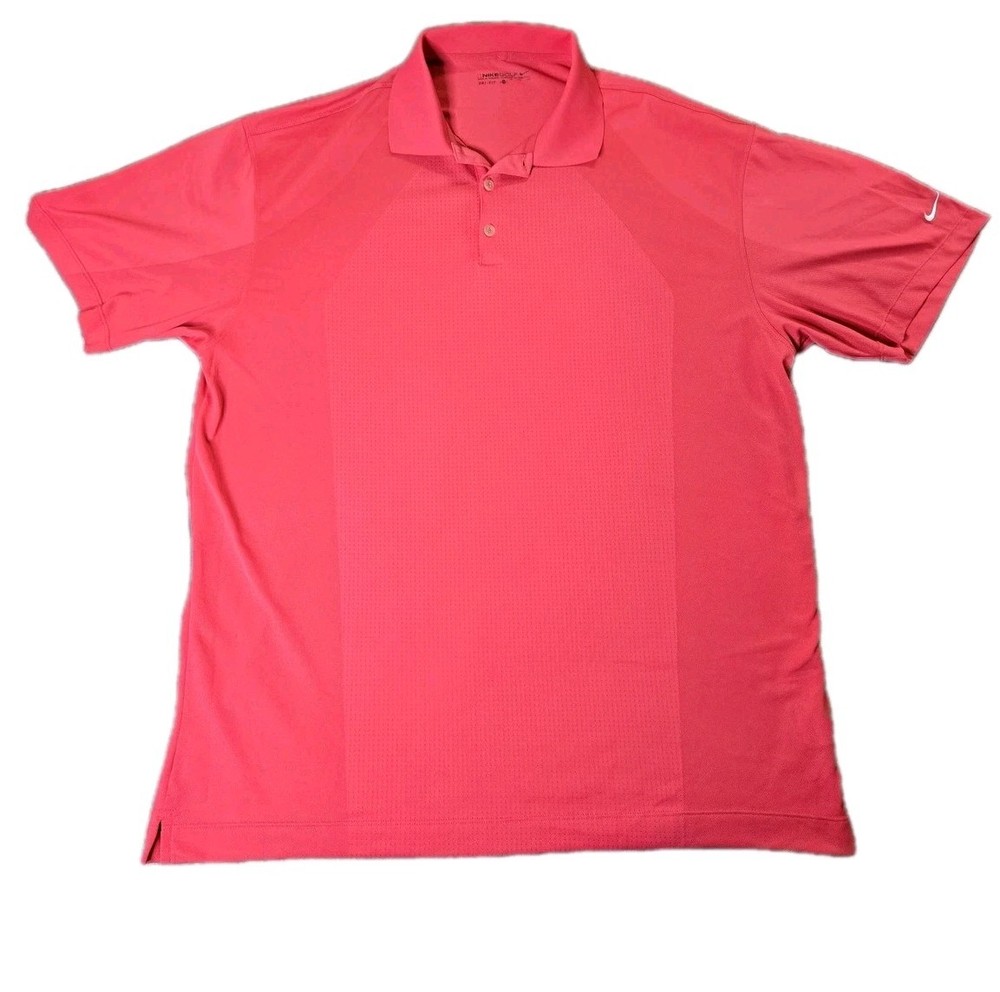 Nike Golf Polo Mens 2XL Aster Pink Dri Fit Body Mapping Ventilated Shirt Swoosh
