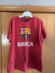 Men’s / Teen Boy Nike FCB Barcelona Red T Shirt Medium M Soccer EUC