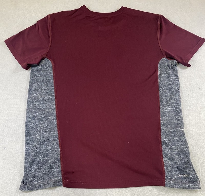 Adidas Techfit Climalite Compression Shirt Men’s XL Maroon Gray Athletic Gym Tee gallery