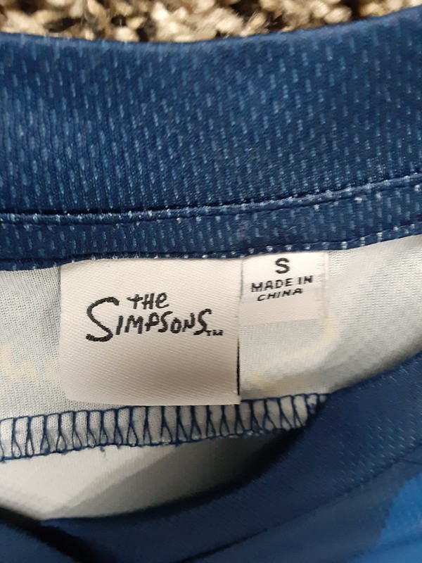 The Simpsons Adult Small Double-Sided Bart Homer Marge AOP Hockey Jersey Striped gallery