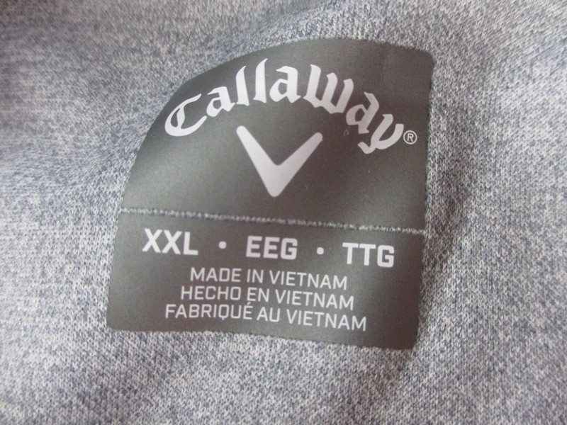 Callaway Pullover Mens 2XL Gray Quarter Zip Mock Neck Golf Performance Top Logo gallery
