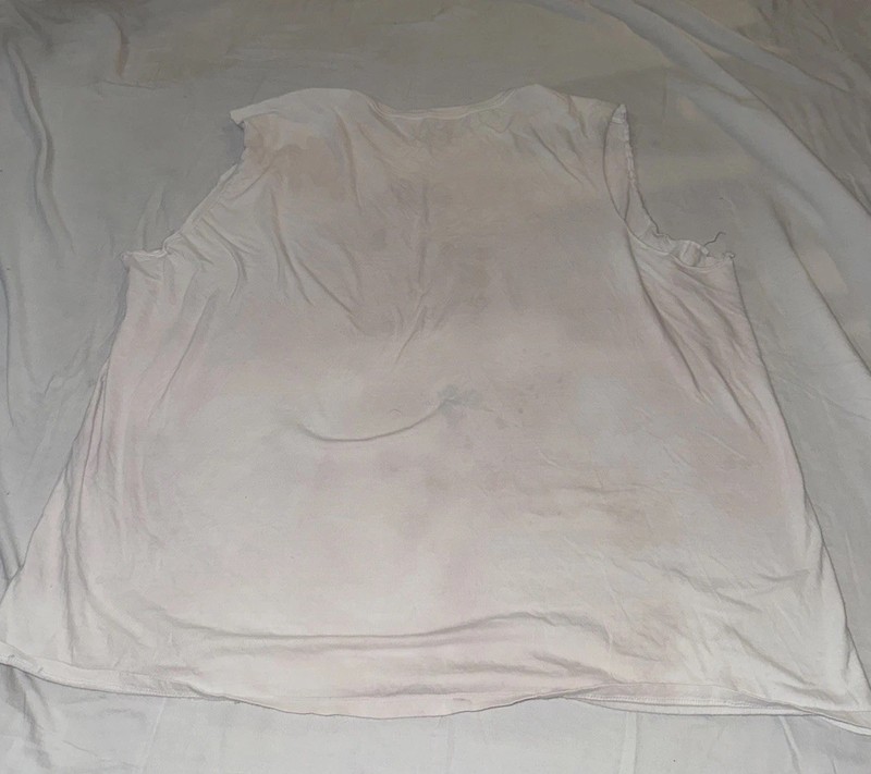 Nike White Cut Off Sleeveless XXL Athletic Distressed Faded Tank Top gallery