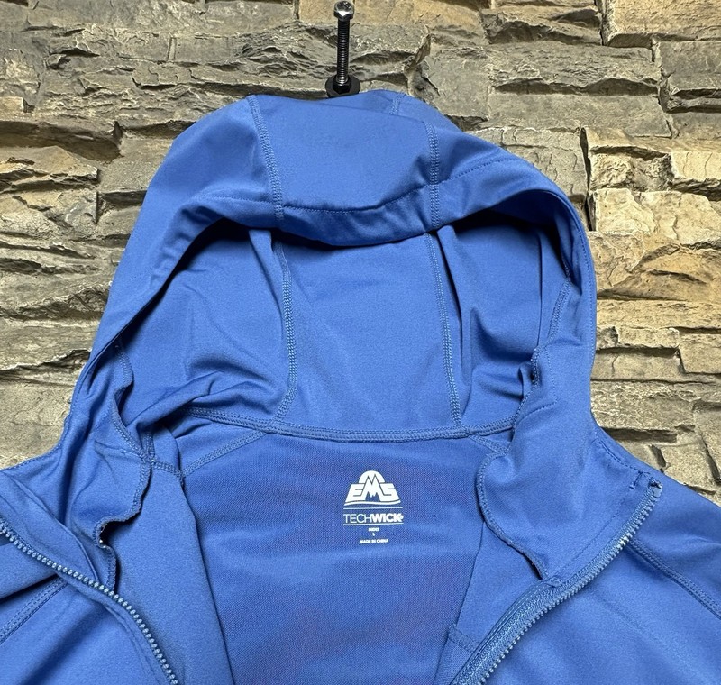 EMS Men’s Techwick Track Athletic Jacket Sz Large Blue Stretch Hike Running gallery