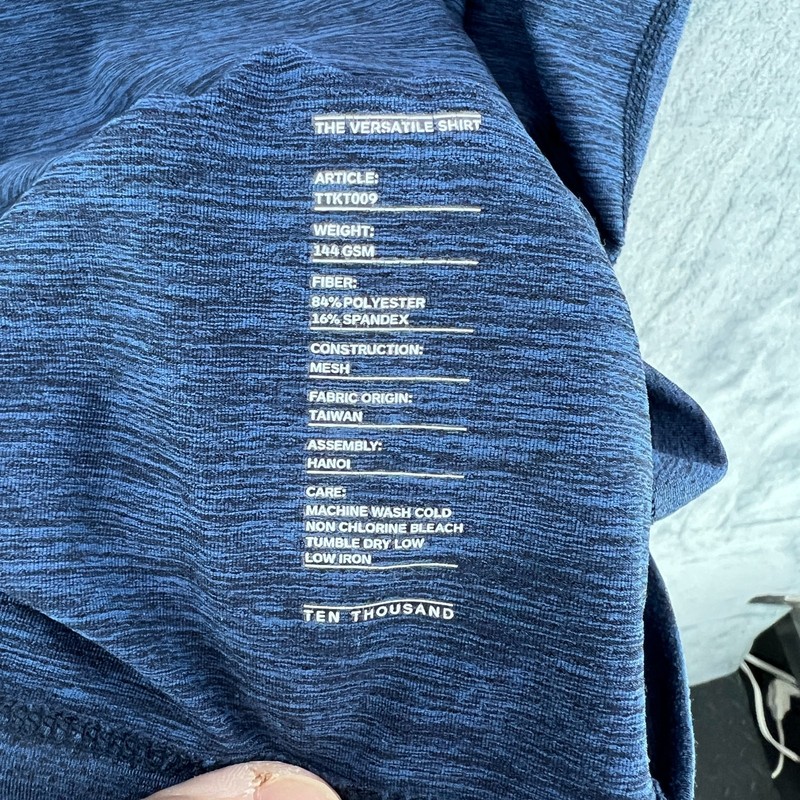 Ten Thousand Versatile & 2.0 2 Shirt Lot Men's Medium Blue Gray Heather Stretch gallery