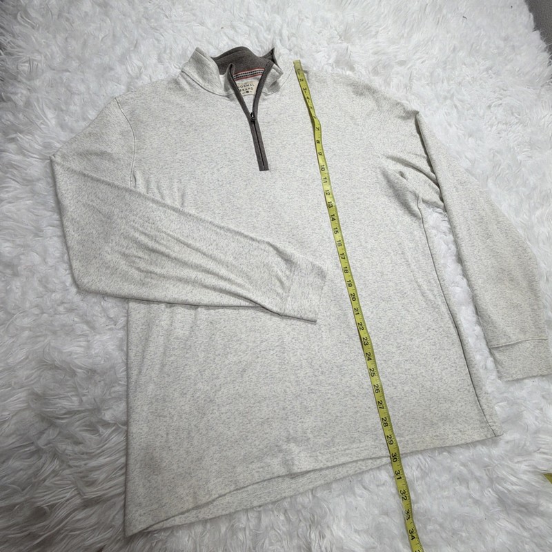 The Normal Brand 1/4 Zip Pullover Sweater Mens XLT Tall Light Gray Golf Comfy gallery