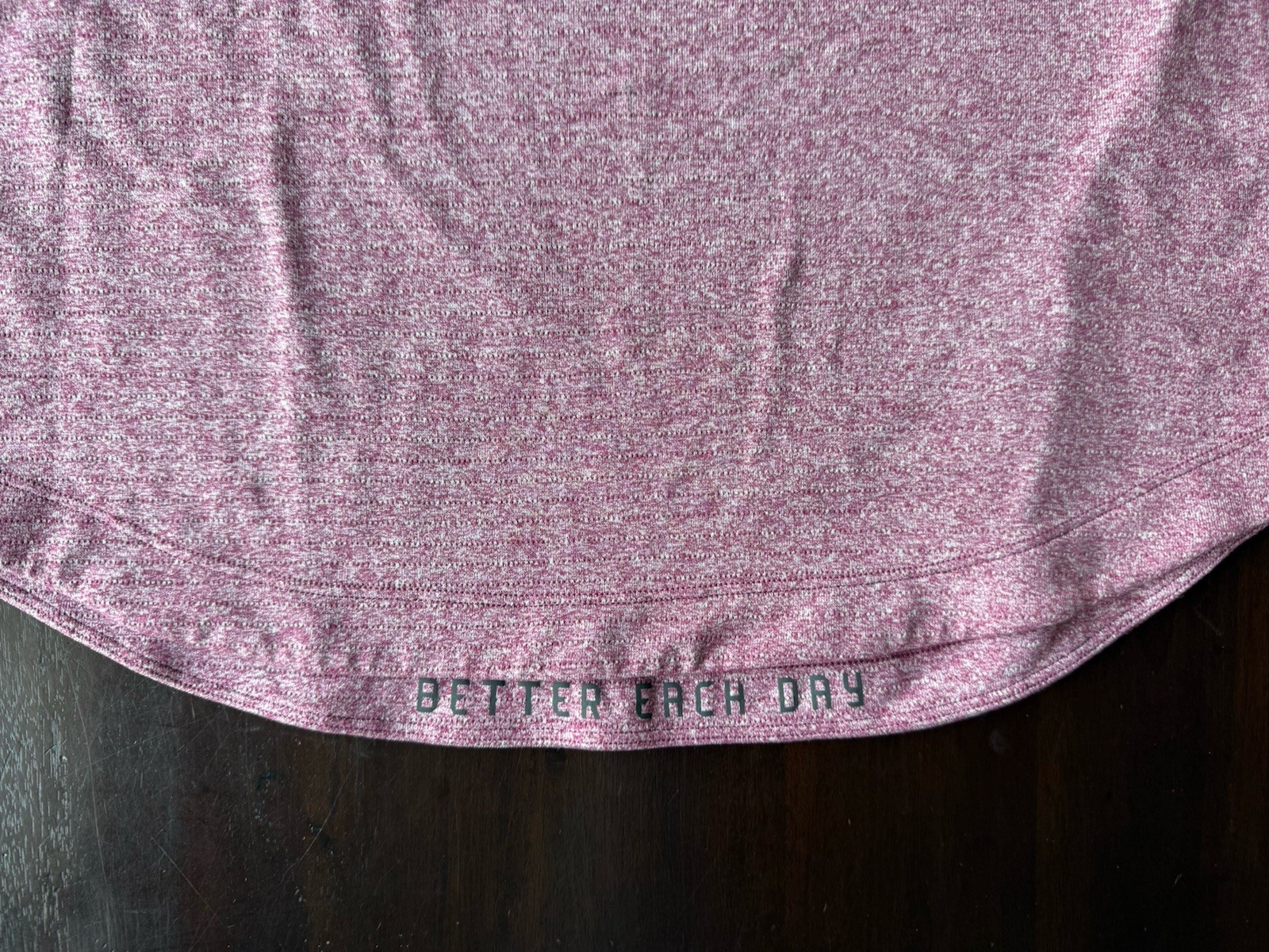 EUC Men’s Lululemon Athletic Tech Short Sleeve Shirt Heather Red Pink Purple S gallery