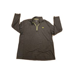 MASTERS TECH Mens M 1/4 Zip Pullover Long Sleeve Gray Golf