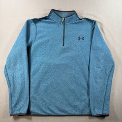 Under Armour ColdGear Infrared Performance Quarter Zip Pullover Mens Large Blue