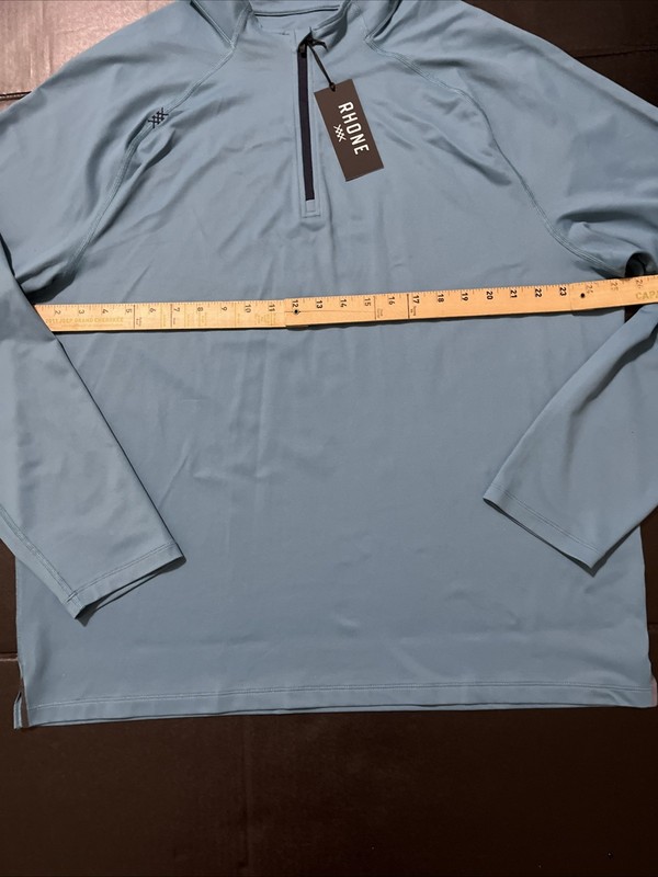 Rhone Session Men's 1/4 Zip Performance Pullover Italian Pique Storm Blue 2XL gallery