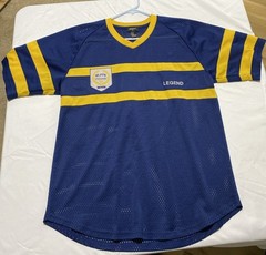 Forever 21 Size M Blue And Yellow Striped Legend Jersey