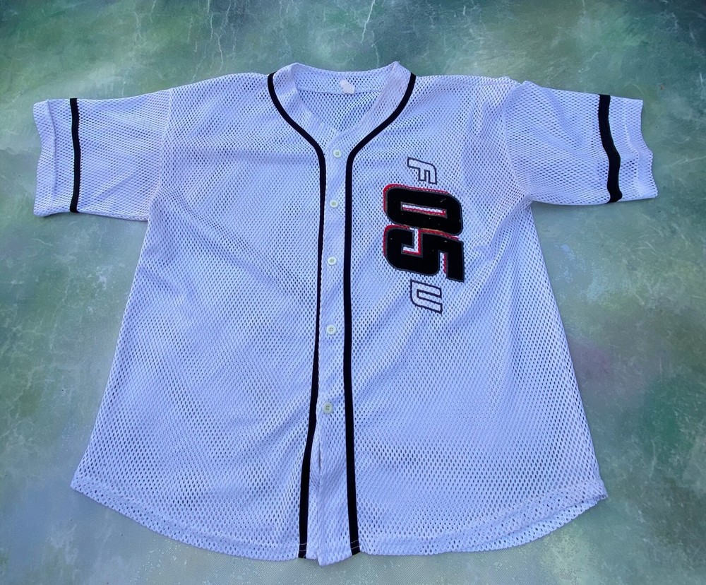 Vintage RARE Fubu 05 Men's Baseball Style Jersey Made In USA__PIC SHOW SIZE.