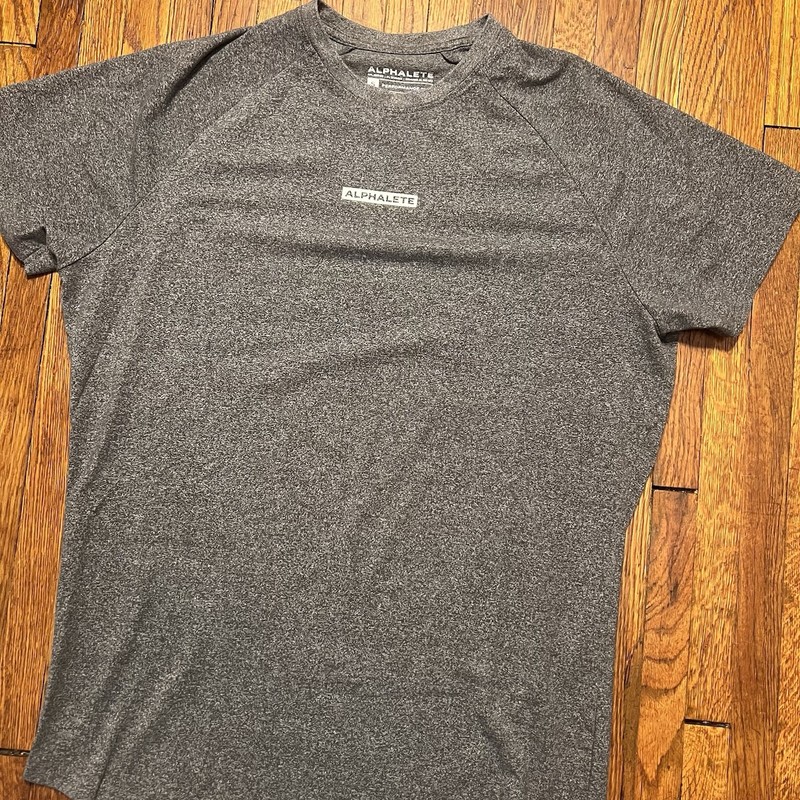 Alphalete Men’s Athletic T Shirt Size Small Performance Fit Cotton Spandex Gray gallery